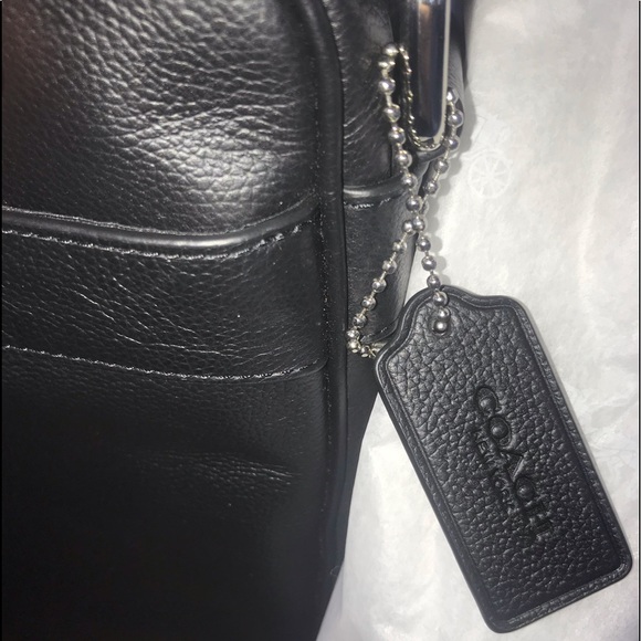 All Black Coach Over The Shoulder Bag - Picture 2 of 5